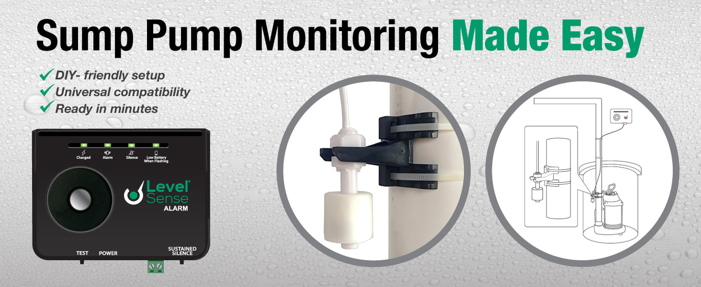 Level Sense™ Sump Pump Failure Alarm with Rechargeable Battery Backup